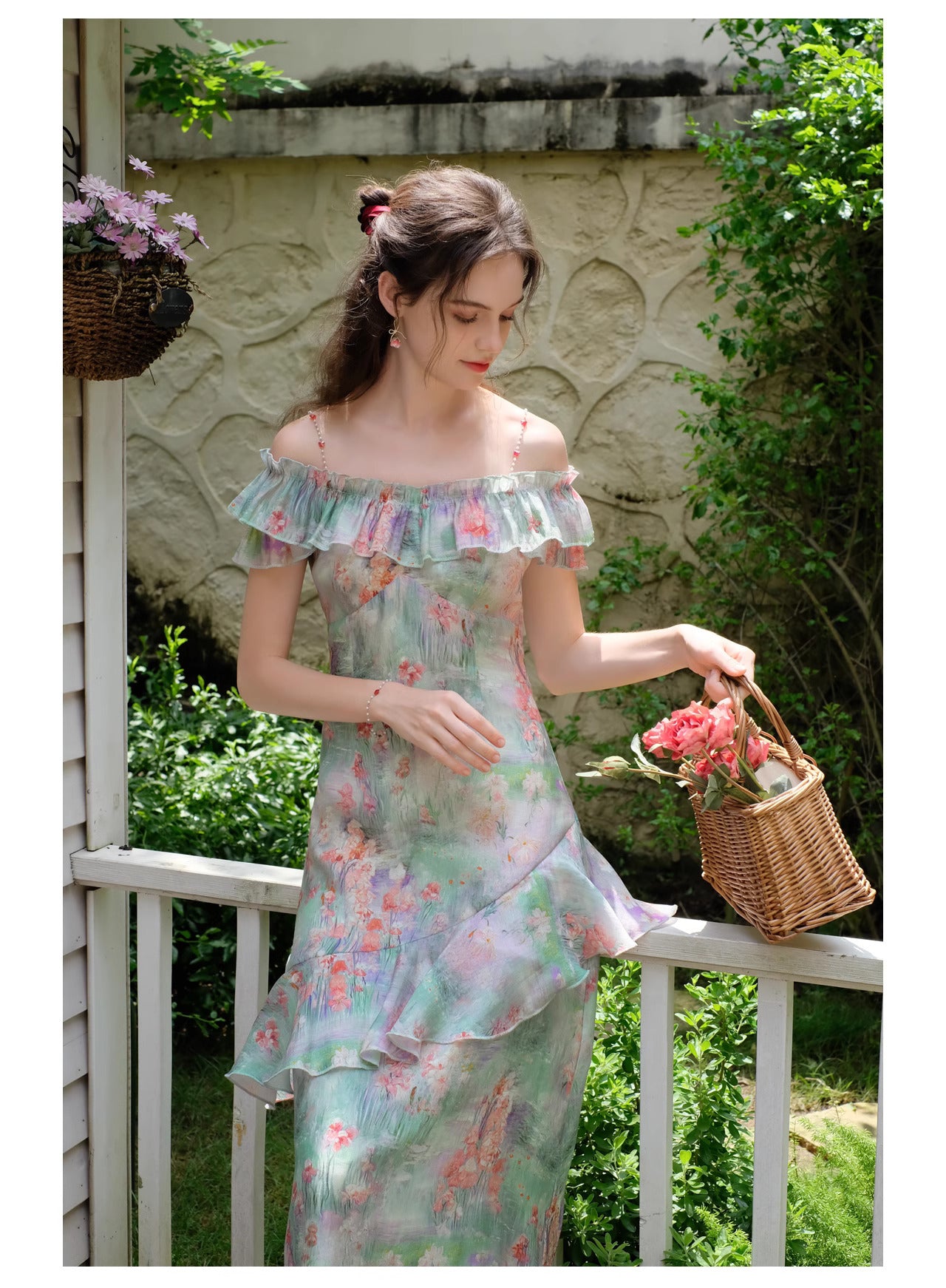 Dreamy Monet's Garden Floral Dress