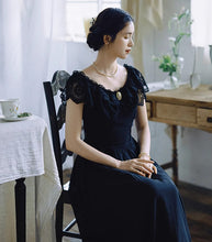 Load image into Gallery viewer, victorian dress edwardian dress vintage dress period drama dress historical fashion sustainable fashion
