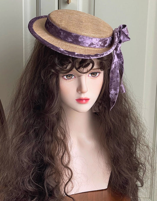 Vintage Style Bow Tie Bonnet Hat