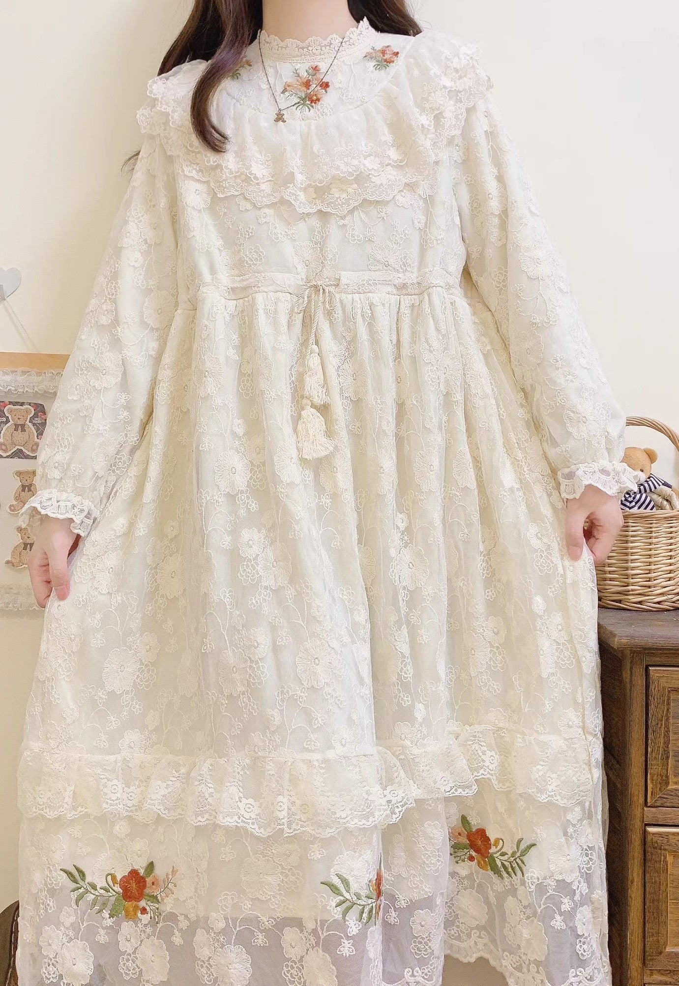 cottagecore dress fairycore dress vintage dress kawaii dress mori kei fashion lolita dress