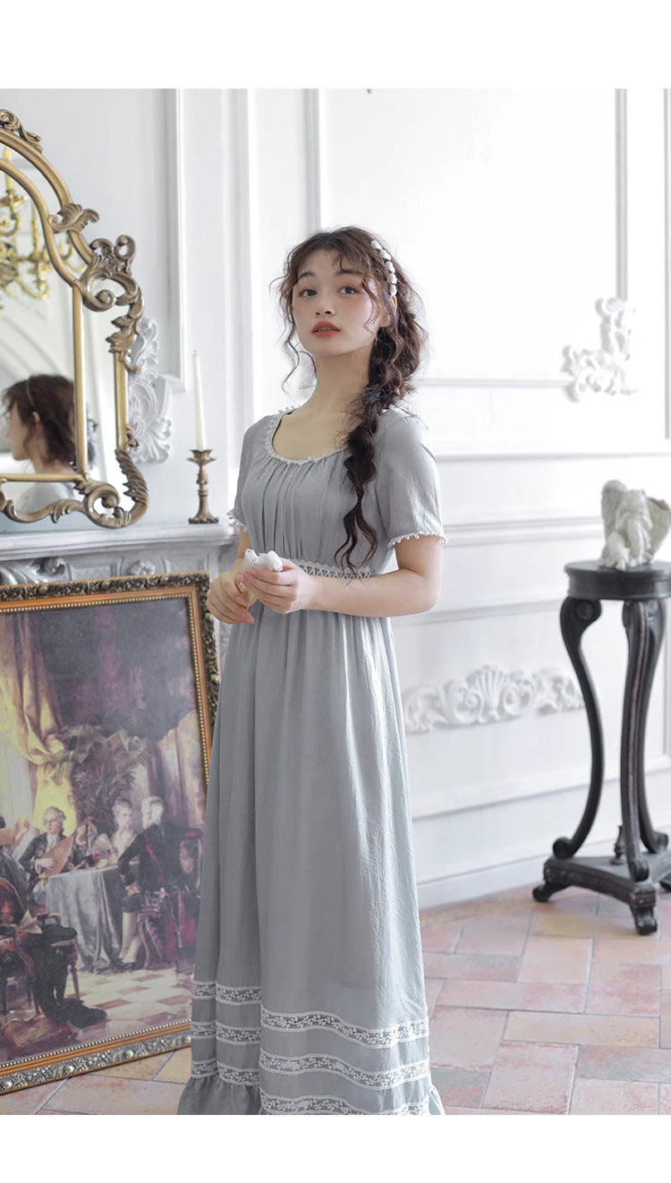 Vintage Regency Style Blue Dress