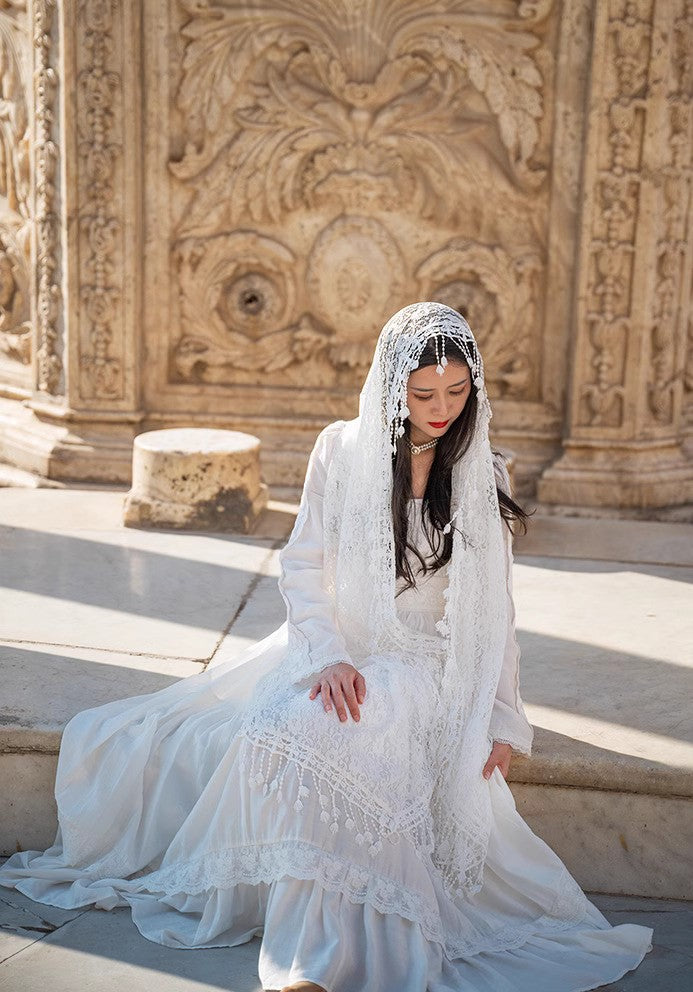 Gunne Sax Style Dreamy Prairie White Dress