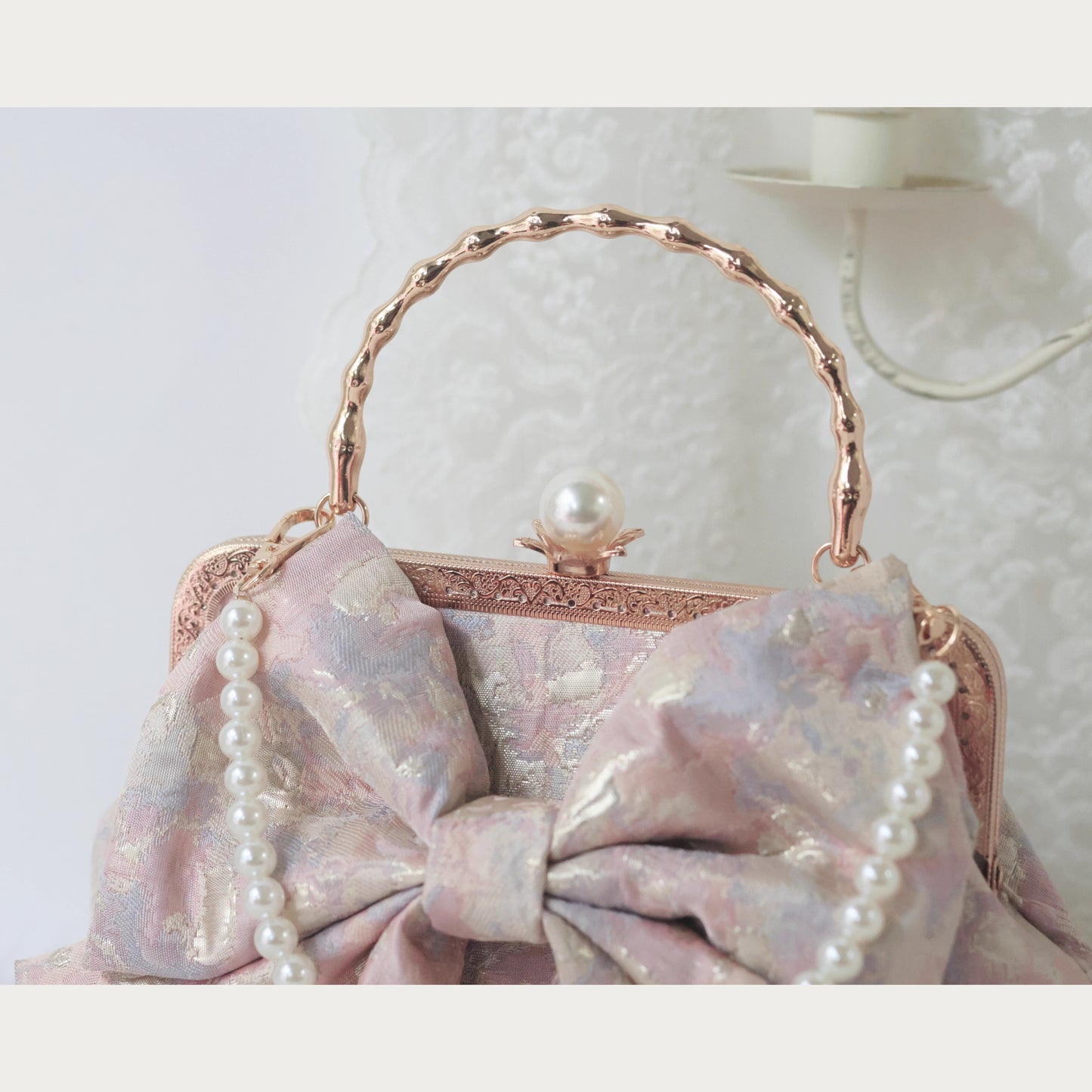 Handmade Fairycore Bow Tie Hand Bag Prom bag