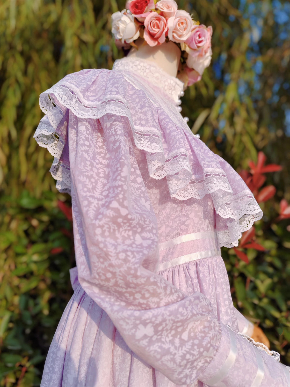 Gunne Sax Remake 70s Pastel Prairie Dress