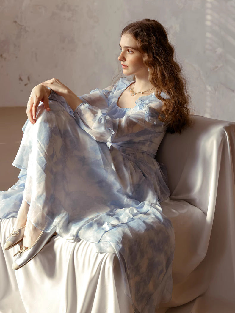 Dreamy Blue Ruffled Dress