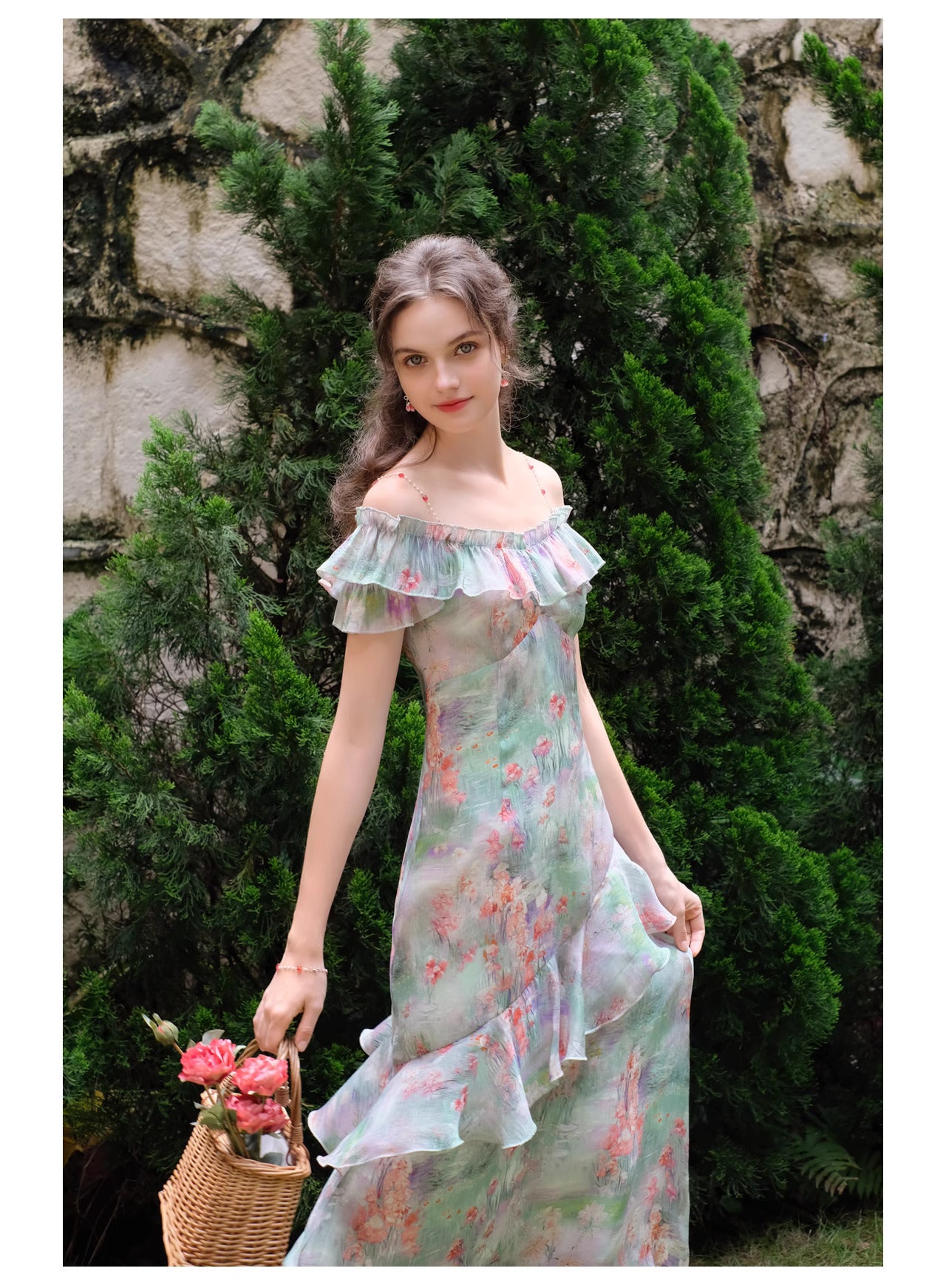 Dreamy Monet's Garden Floral Dress