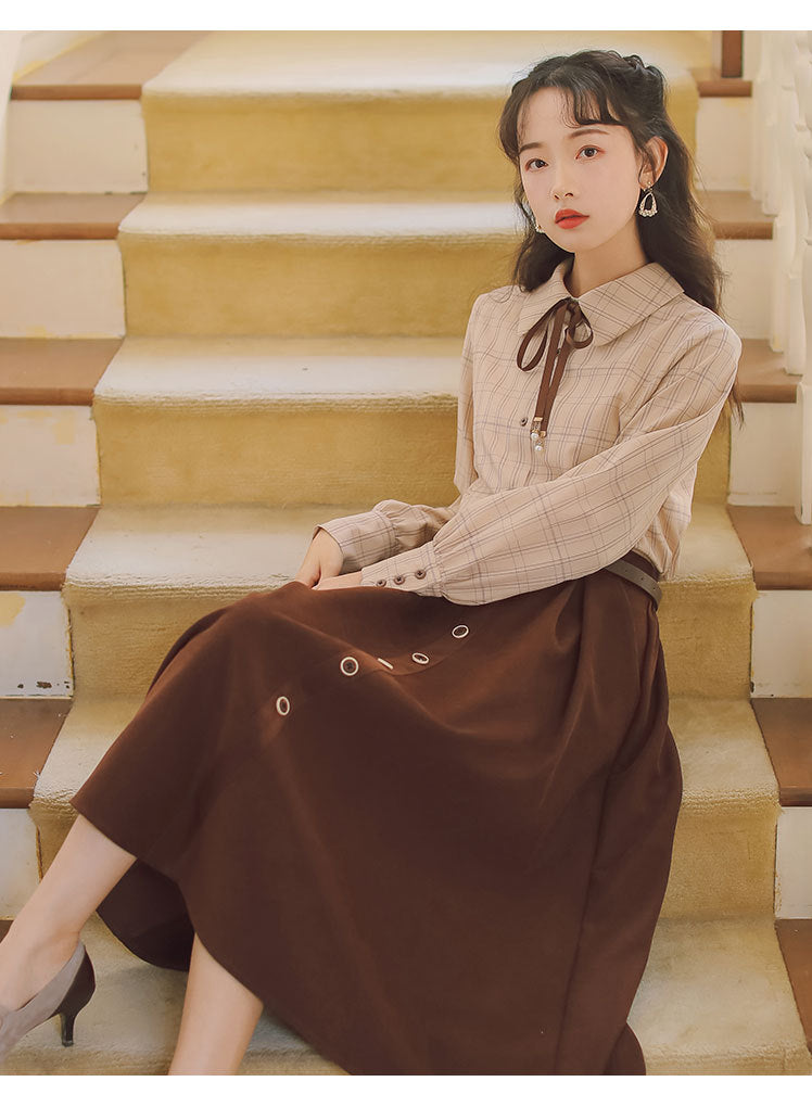 vintage dress vintage blouse academia outfit light academia