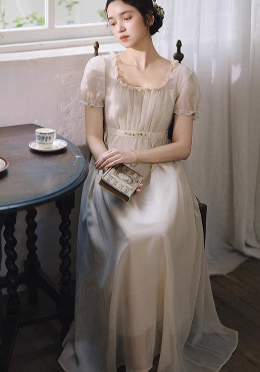 regency dress prom dress vintage dress sustainable fashion slow fashion edwardian dress period drama dress bridgerton dress