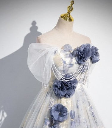 Dreamy Princess Floral Tulle Prom Dress