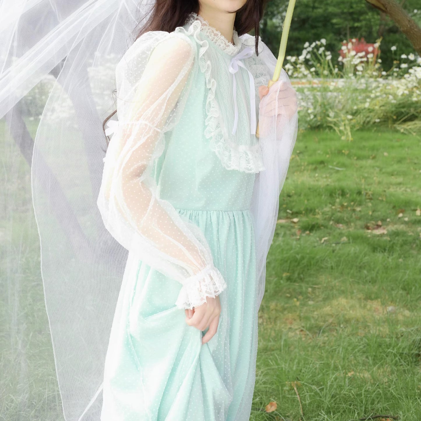 Gunne Sax Remake Dreamy Tulle Dress with Bow