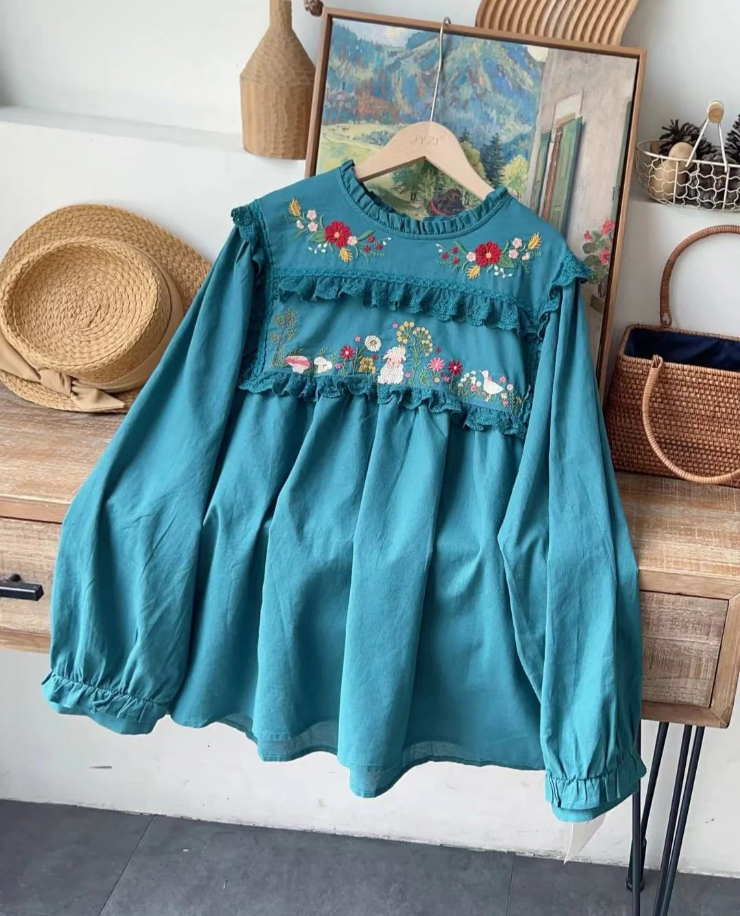 cottagecore top cottagecore blouse fairycore clothing mori kei fashion