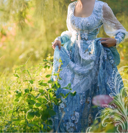 Handmade Gunne Sax Remake 70s Floral Nile Princess Dress