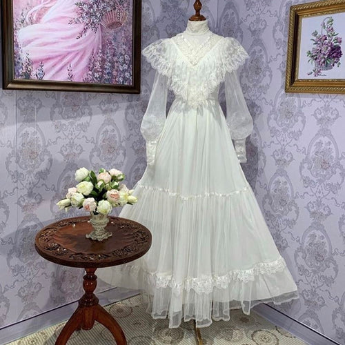 Vintage Remake Multi-Layer Princess Prom Dress Wedding Gown – Retro Fairy