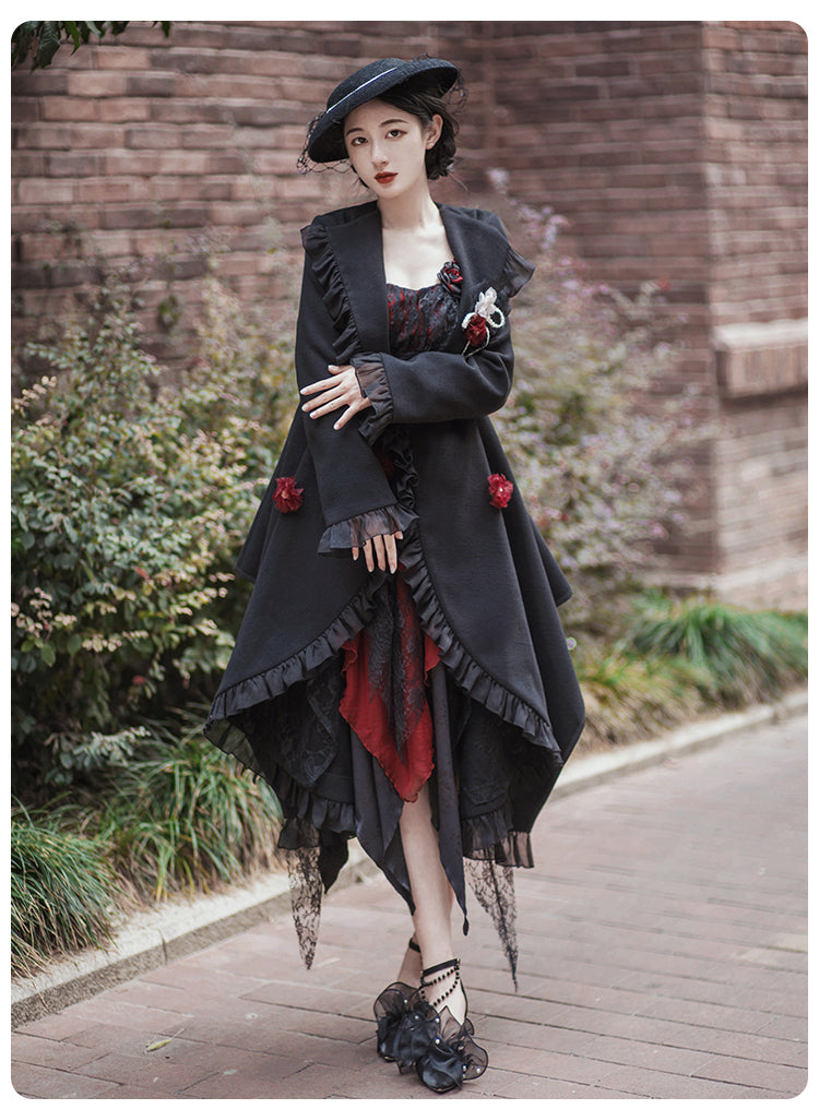 Gothic Style Dark Academia Coat Jacket – Retro Fairy