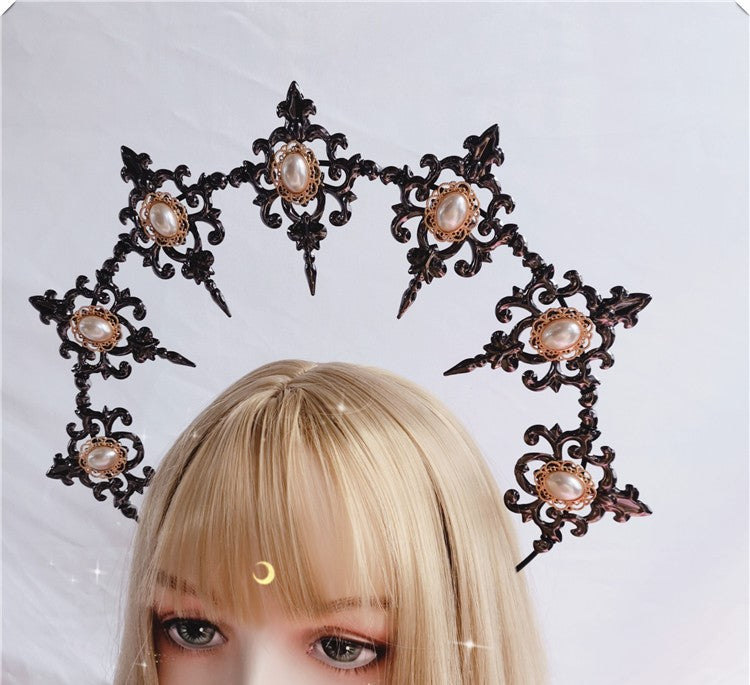 Handmade Halo Crown Gothic Lolita Halo Headpiece vintage jewelry vintage accessories