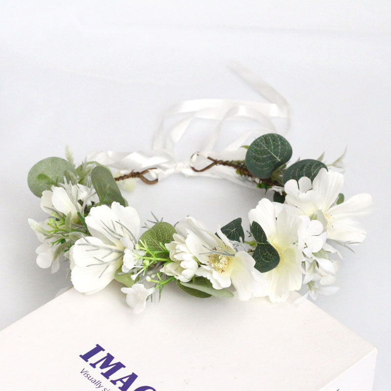 Fairycore Flower Hair Crown Bridal Hair Band