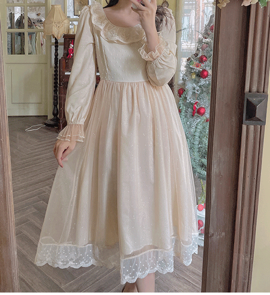 Retro Dreamy Lace up Dress [Final Sale]