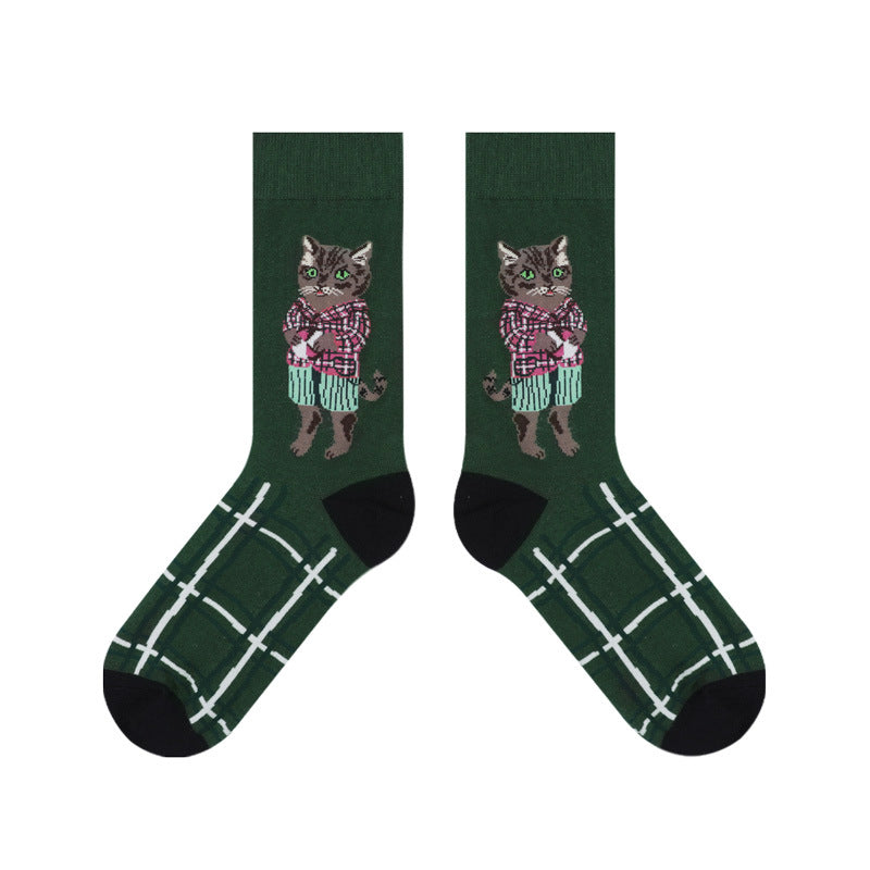 Retro Caricture Short Socks