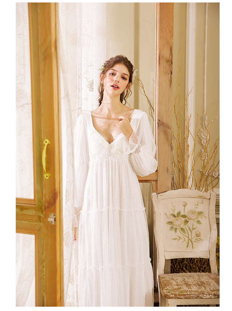 Vintage princess Lace Nightgowns Nightwear Home wear – Retro Fairy