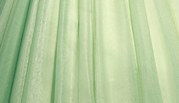 Fairycore V Neck Studded Green Prom Dress