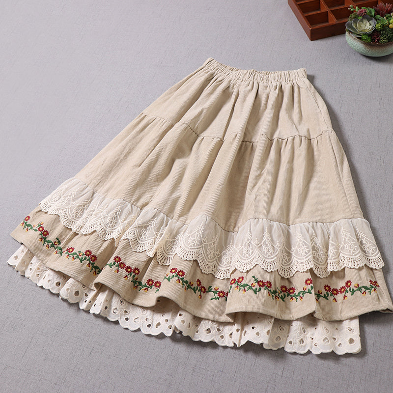 Embroidered crinoline outlet skirt