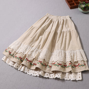 100% Cotton Petticoat With Lace Hem– The Cottagecore