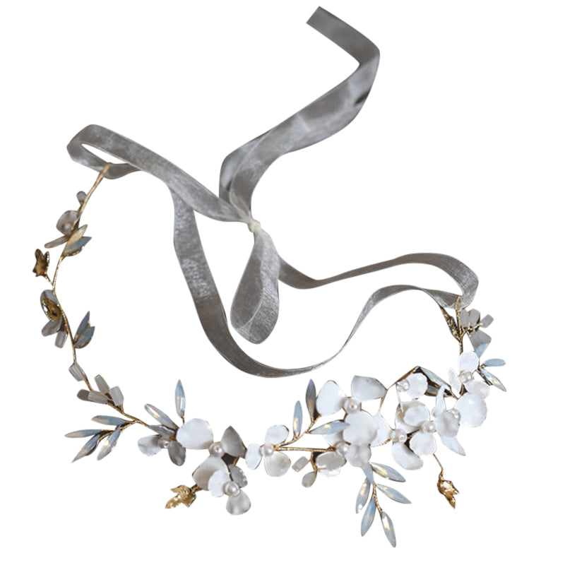 Fairycore Flower Hair Crown Bridal Hair Band