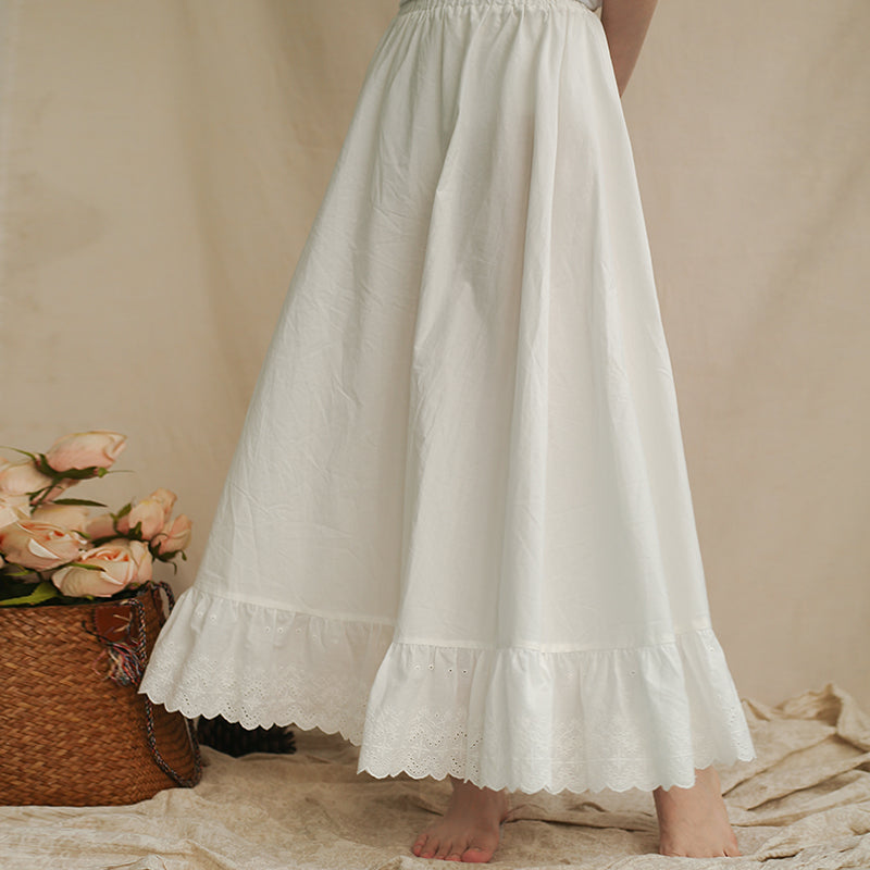 Classic Cotton Petticoat - White