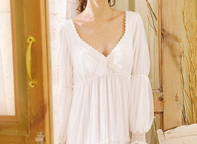 Vintage Princess Lace Night Gown Dress