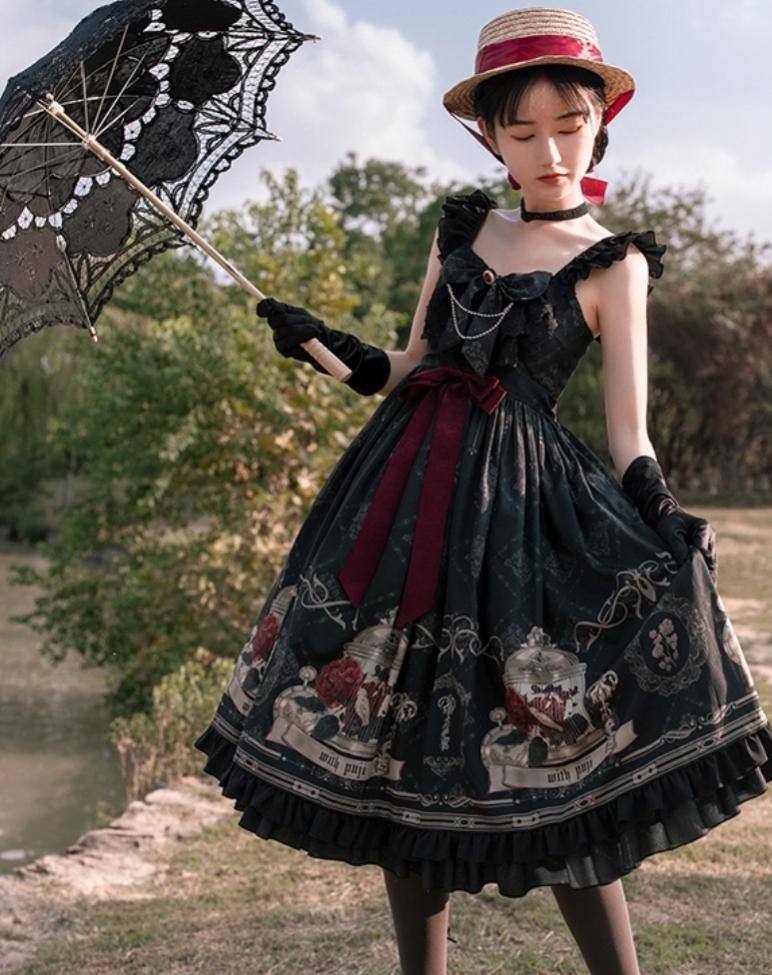 Gothic Style Vintage Sleeveless Lolita Dress – Retro Fairy