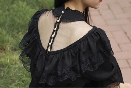 Vintage Dark Academia Gothic Style Dress