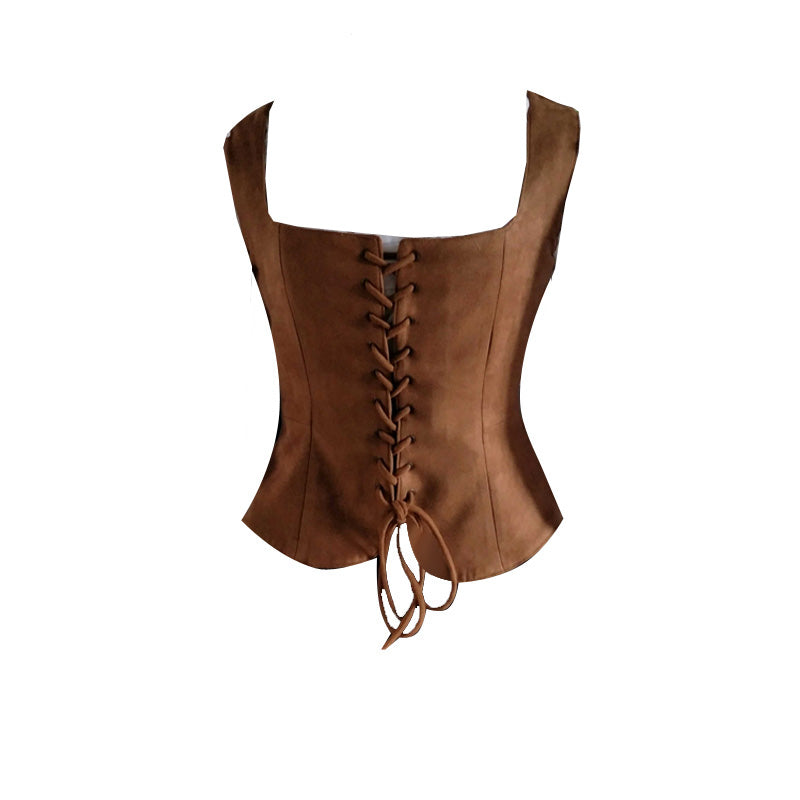 Medieval Style Vintage Square Collar Waistcoat Vest – Retro Fairy