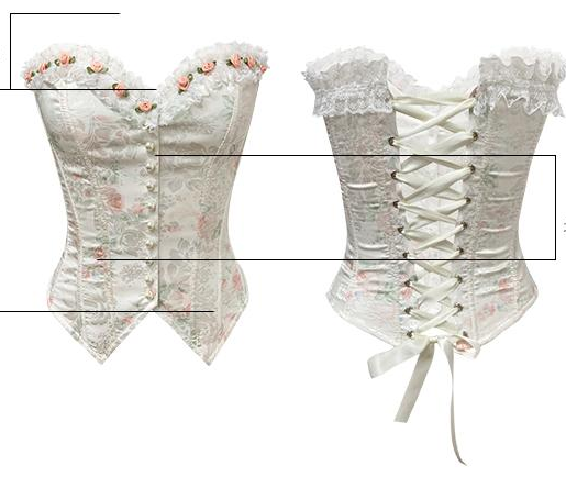 Vintage Remake Rose Jacquard Corset