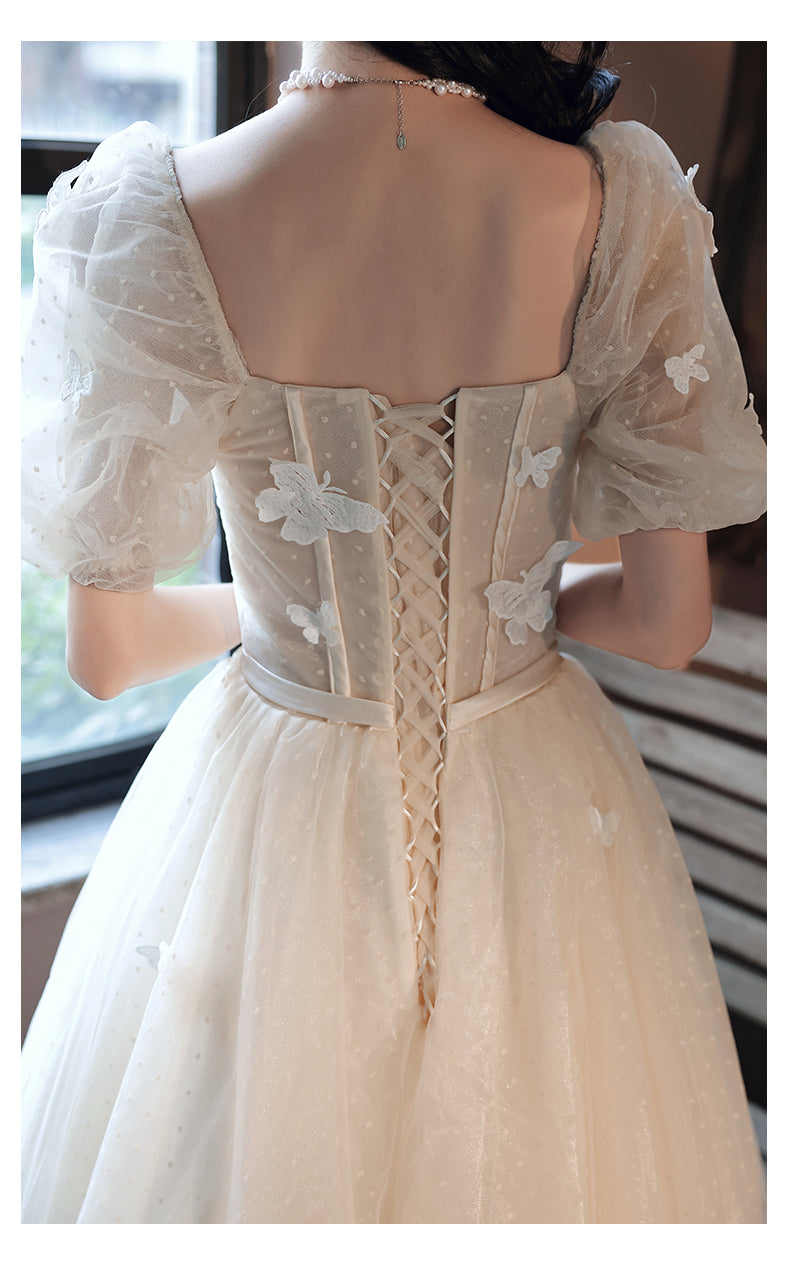 Retro Ethereal Butterfly Decor Prom Dress