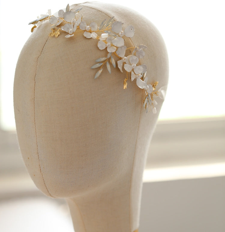 Fairycore Flower Hair Crown Bridal Hair Band