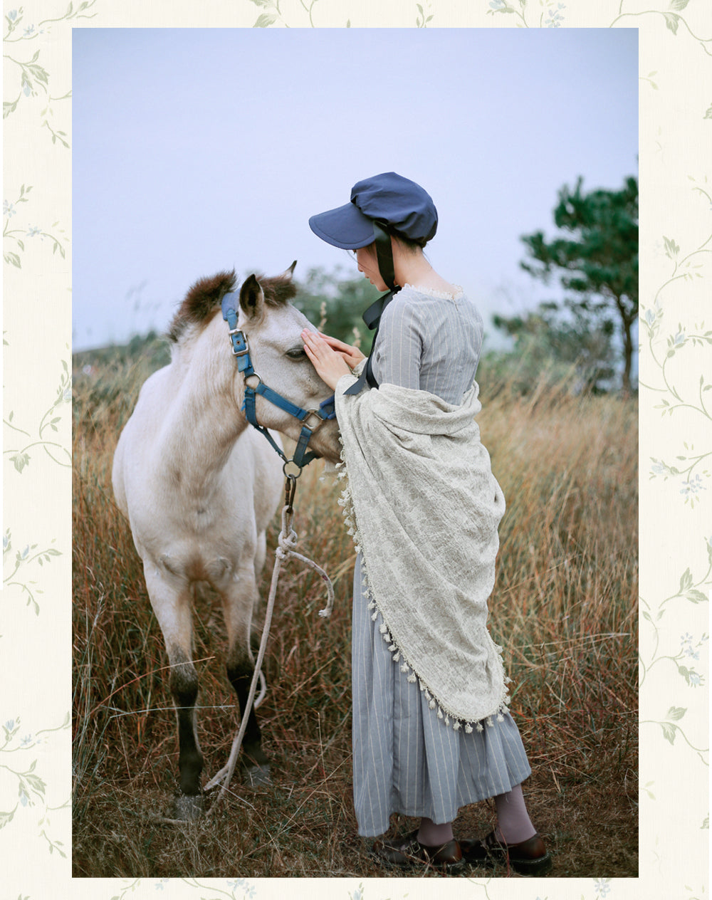 [Last Chance] Handmade Period Drama Inspired square collar Vintage Dress