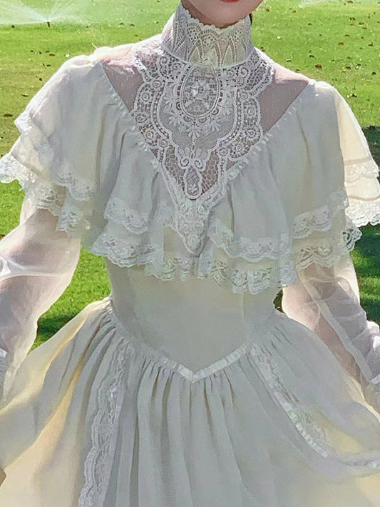 vintage dress cottagecore dress party dress 1930s 1940s dress 1950s dress 1900 dress Edwardian dress Prairie dress Lawn dress Period Drama Style Regency Dress gunnesax dress 